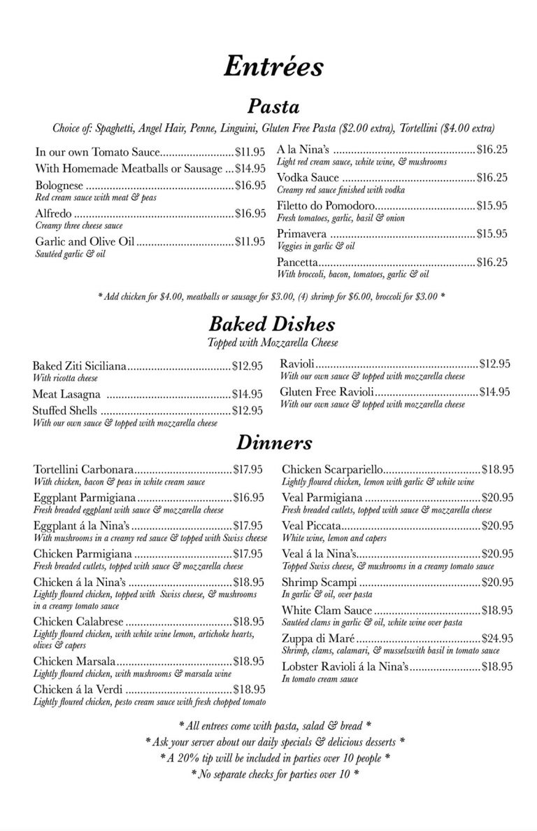 Our Menu 